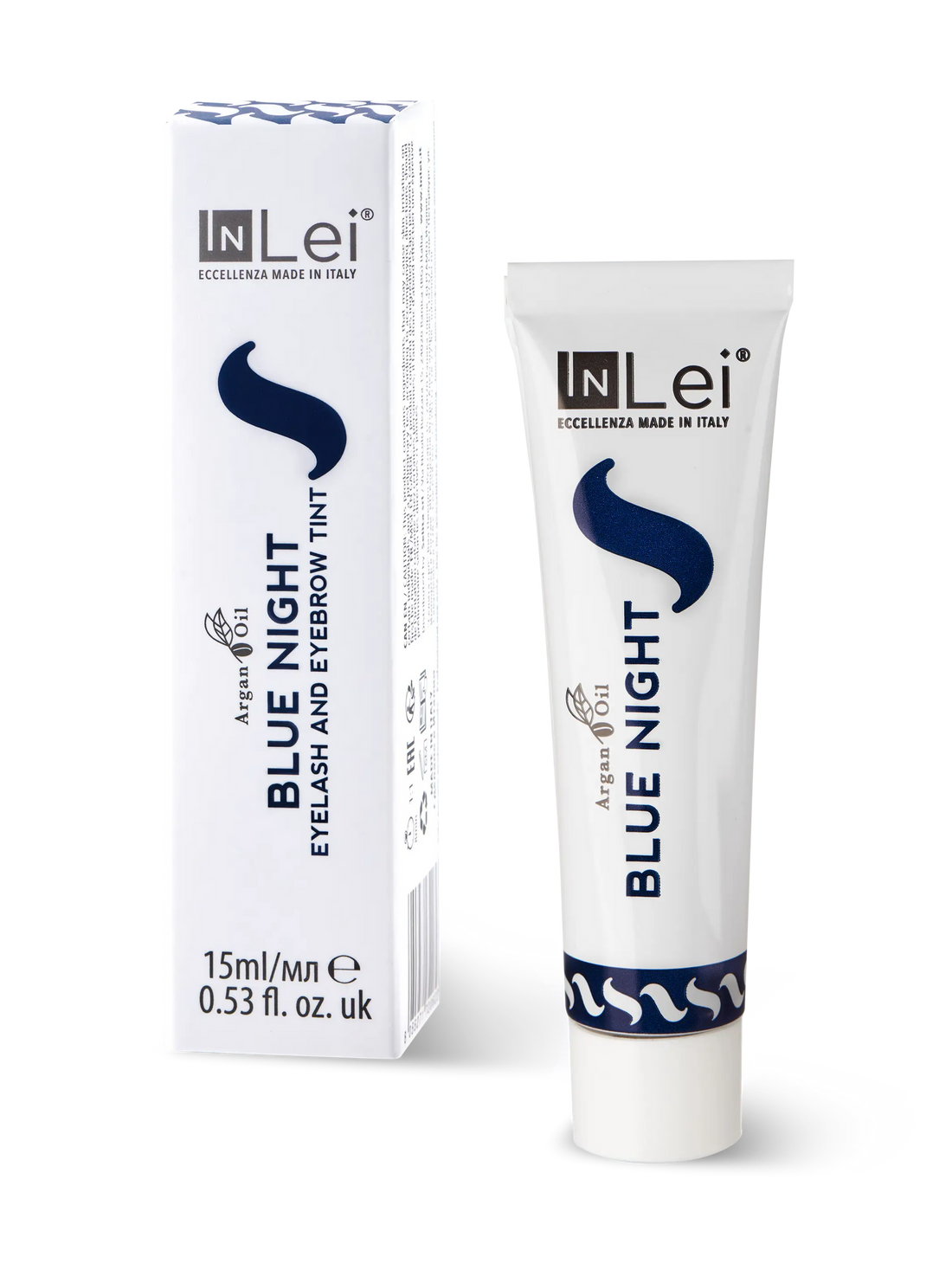 InLei® &quot;BLUE NIGHT&quot; Schwarz-blaue Farbe für Wimpern und Augenbrauen mit Arganöl - 15 ml