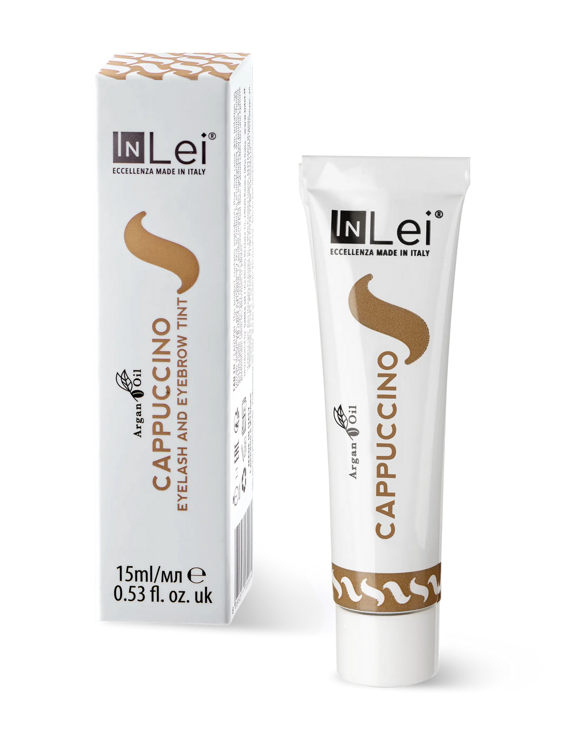 InLei® CAPPUCCINO – Farbe für Wimpern und Augenbrauen mit Arganöl, 15 ml