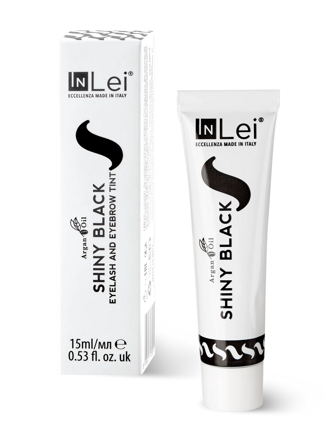 InLei® &quot;SHINY BLACK&quot; – Schwarze Farbe für Wimpern und Augenbrauen mit Arganöl - 15 ml