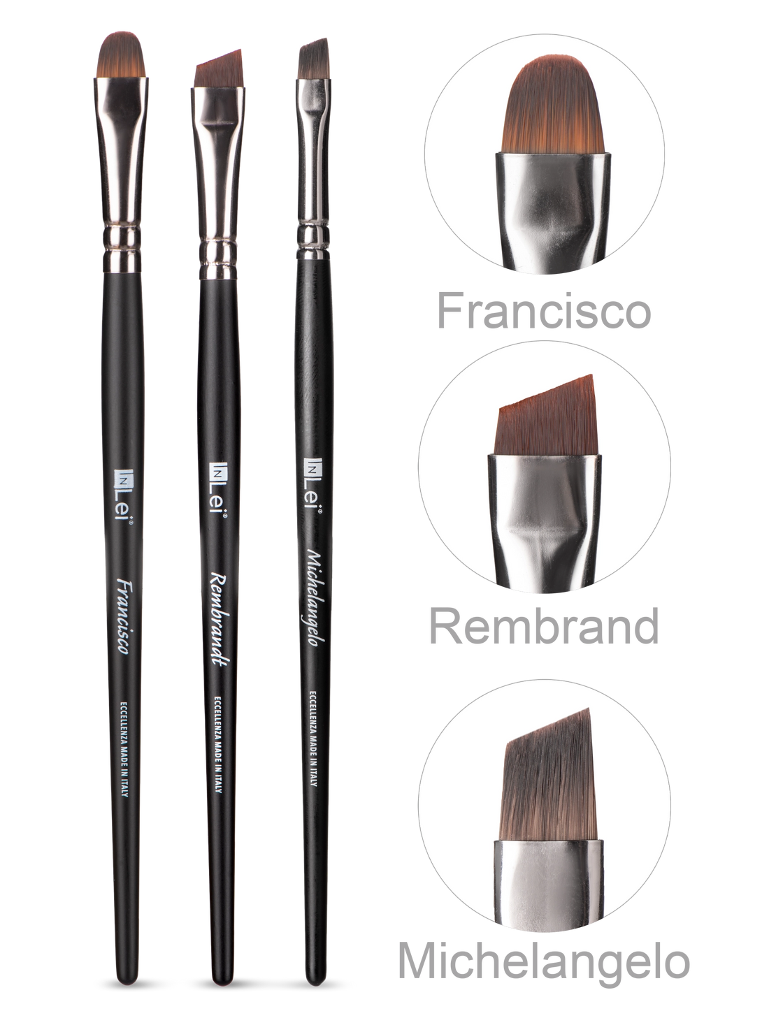 InLei® BROW COLLECTION Set mit professionellen Augenbrauenpinseln