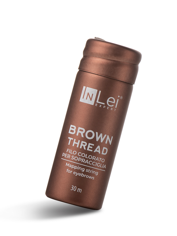 InLei® &quot;BROWN THREAD&quot; brauner Faden zum Mapping bei Augenbrauen - 30m