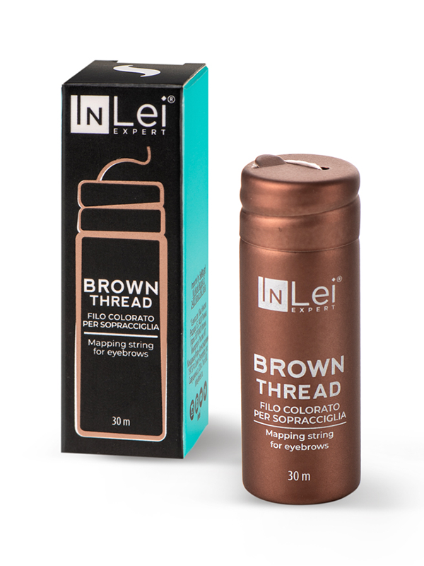 InLei® &quot;BROWN THREAD&quot; brauner Faden zum Mapping bei Augenbrauen - 30m